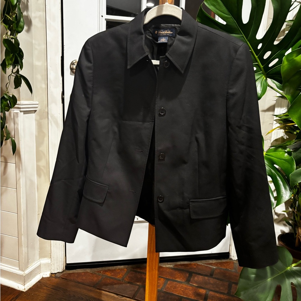 Brooks Brothers Womens Classic Black Wool Jacket